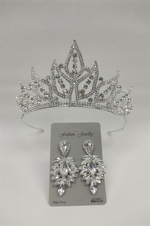 الجملة ورقة تاج الزفاف نموذج وإسقاط الأقراط الحجر