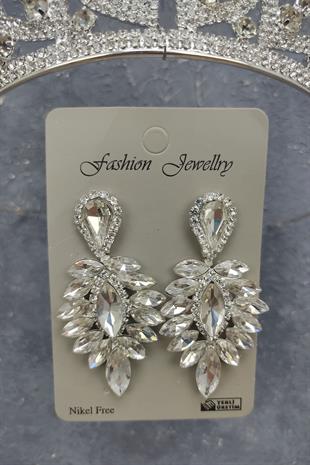 الجملة ورقة تاج الزفاف نموذج وإسقاط الأقراط الحجر