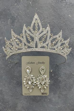 الجملة ورقة تاج الزفاف نموذج وإسقاط الأقراط الحجر