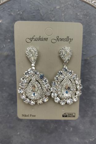 الجملة ورقة تاج الزفاف نموذج وأقراط الحجر المكوك