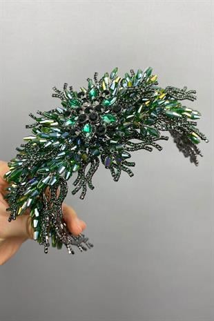 الجملة الأخضر علياء نموذج تاج الحناء الزفاف