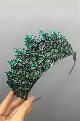 الجملة أنجلينا الأخضر الزفاف تاج الحناء