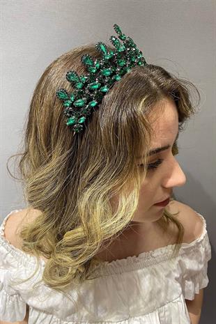 الجملة الأخضر بيتي نموذج الزفاف تاج الحناء