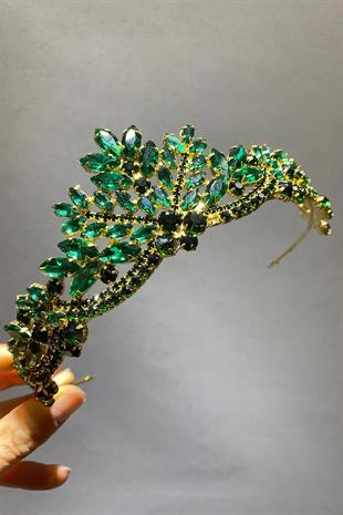 الجملة الذهب الأخضر برلين نموذج الزفاف تاج الحناء