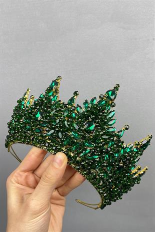 الجملة الذهب الأخضر باريس نموذج تاج الحناء الزفاف