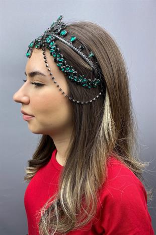 الجملة الأخضر Hürrem تاج الحناء الزفاف