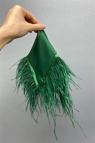 الجملة منديل الزفاف الريشة الخضراء هالاي