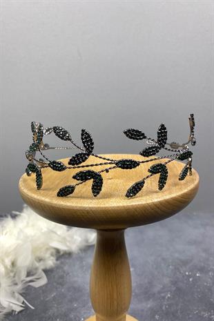 إكسسوارات شعر تاج الزفاف بتصميم Yena بالجملة مع فروع أوراق خضراء