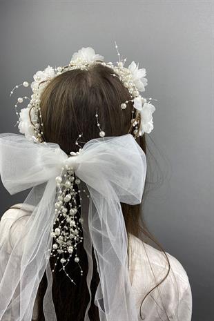 الجملة مكثفة اللؤلؤ والقوس تصميم خاص في الهواء الطلق تاج الزفاف والملحقات