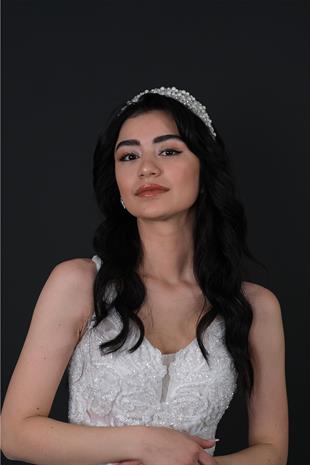 الجملة تصميم خاص 3 صف تاج الزفاف مع اللؤلؤ الكثيف