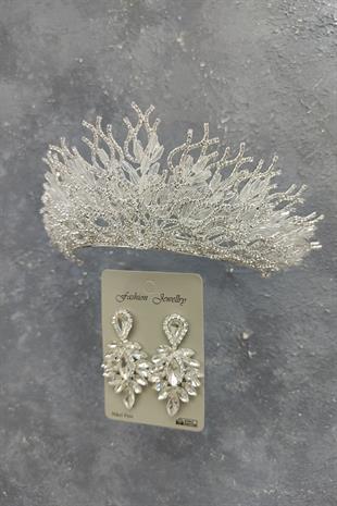 الجملة زهرة تاج الزفاف النموذجي وإسقاط الأقراط الحجر