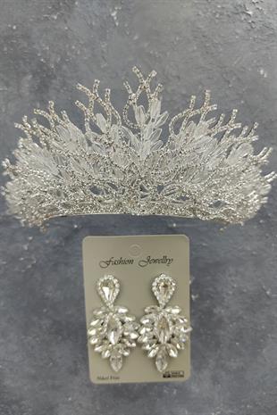 الجملة زهرة تاج الزفاف النموذجي وإسقاط الأقراط الحجر