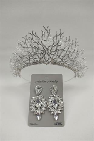 الجملة زهرة تاج الزفاف النموذجي وإسقاط الأقراط الحجر