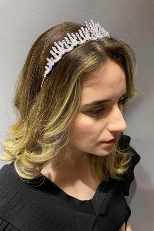 Wholesale Emery Zircon Bridal Crown and Earrings