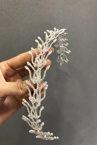 الجملة حجر الزركون نمط ورقة تاج الزفاف