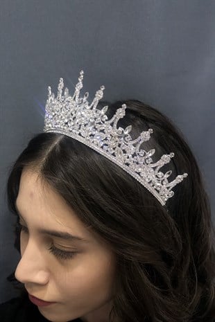 Trend Model Silver Stone Bridal Crown