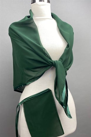 Tuğralı Nakış İşlemeli Biyeli Damat Duvak Örtüsü