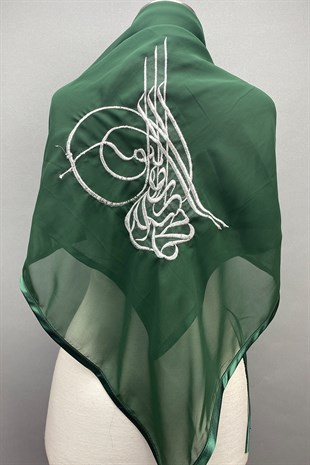 Tuğralı Nakış İşlemeli Damat Duvak Örtü