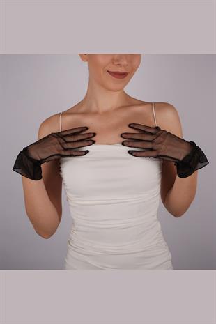 Tulle Frilled Simple Bridal Gloves Party Gloves