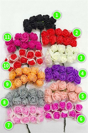 Tüllü Lateks Yapay Demet Çiçek