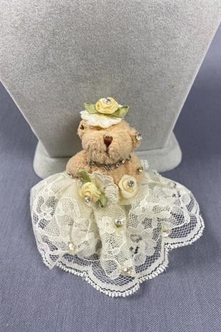 Tüllü Taşlı Çiçekli Süslü Ayıcık