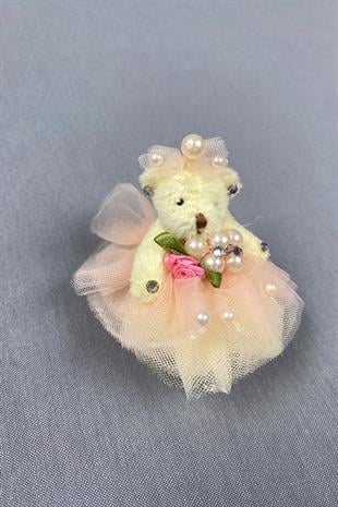 Tüllü Taşlı İncili Süslü Ayıcık