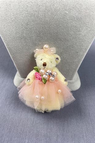 Tüllü Taşlı İncili Süslü Ayıcık