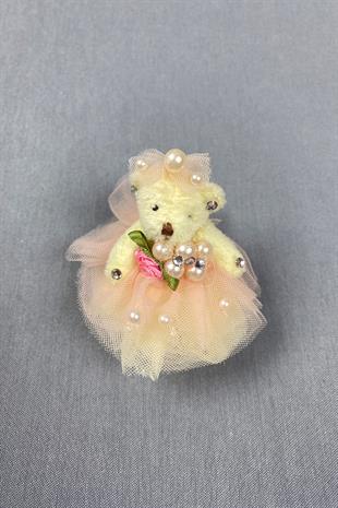 Tüllü Taşlı İncili Süslü Ayıcık