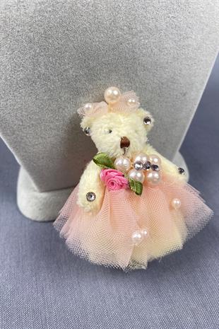 Tüllü Taşlı İncili Süslü Ayıcık