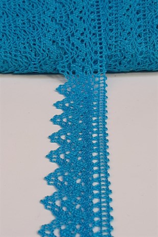 Turkuaz Kopanaki Koton Dantel 2,5cm