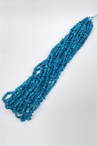 Turkuaz Çakıl Taşı Boncuk