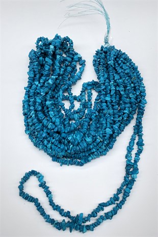 Turkuaz Çakıl Taşı Boncuk