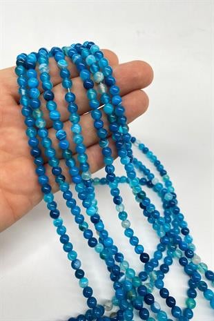 Turkuaz Doğal Taş Akik 6 mm