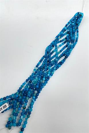 Turkuaz Doğal Taş Akik 6 mm