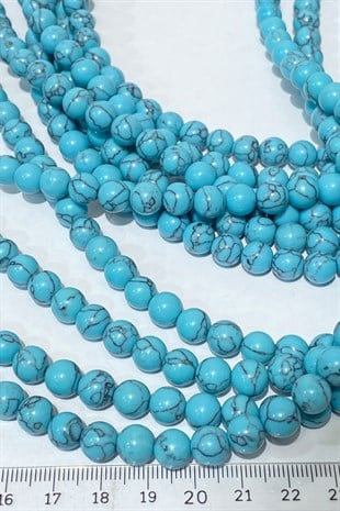Turkuaz Doğaltaş Boncuk 8 mm