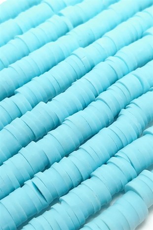 Turkuaz Fimo Boncuk 6mm