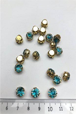 Turquoise Cased Plastic Strut Stone 25 pcs