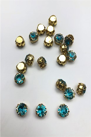 Turquoise Cased Plastic Strut Stone 25 pcs