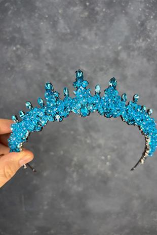 Turquoise Lycian Beaded Bridal Henna Crown