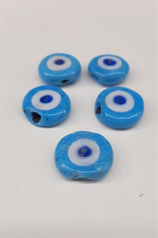 Turquoise Blue Calfs Eye Evil Eye Beads