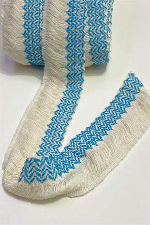 Turkuaz Pamuk Püskül Saçak