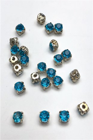 Turquoise Color Cased Plastic Strut Stone 25 pcs