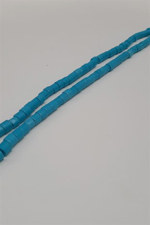 Turquoise Cylinder Matte Beads
