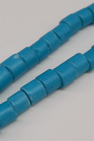 Turquoise Cylinder Matte Beads