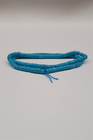 Turquoise Cylinder Matte Beads