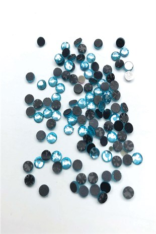 Turquoise Iron-on Glass Stone Beads 25 gr