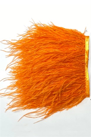 Orange Ostrich Feather 1 mt