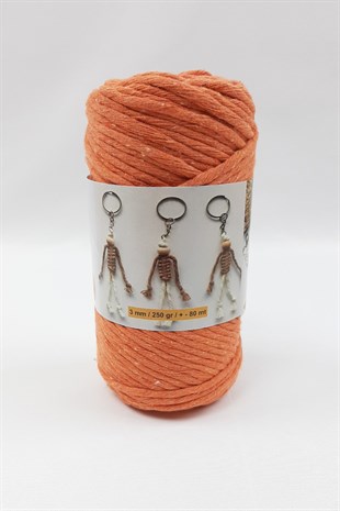 Turuncu İnce Büklüm Makrome