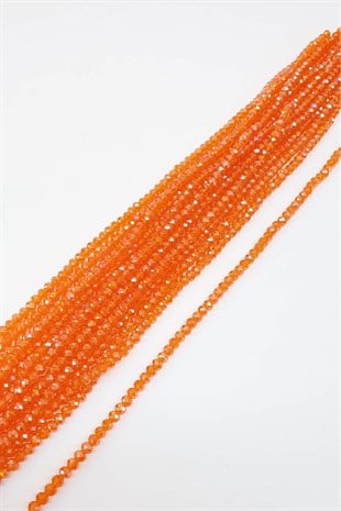 Turuncu Kristal Boncuk 6 Mm