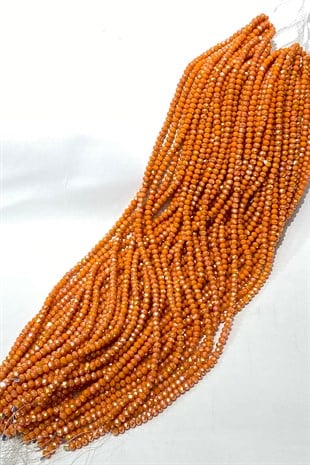Turuncu Kristal Boncuk 6 mm